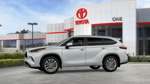 White 2026 Toyota Highlander Hybrid Platinum