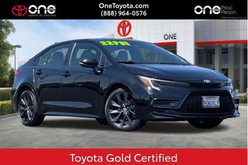 Midnight Black Metallic 2023 Toyota Corolla Hybrid SE