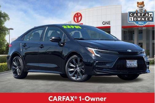 Midnight Black Metallic 2023 Toyota Corolla Hybrid SE
