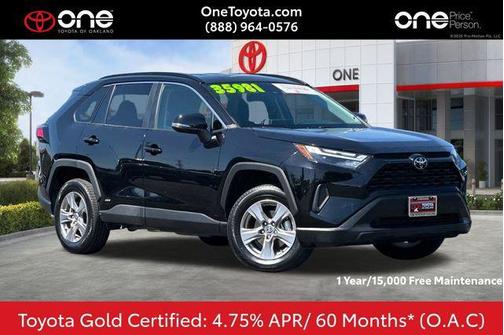 Midnight Black Metallic 2025 Toyota RAV4 Hybrid XLE