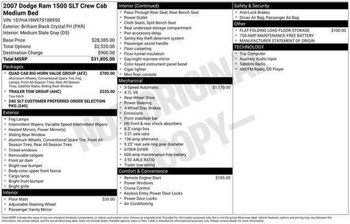 Black 2007 Dodge Ram 1500 SLT Quad Cab