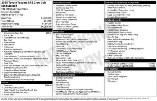 2025 Toyota Tacoma SR5