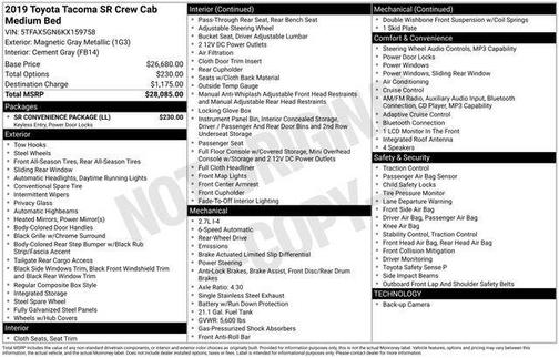 2019 Toyota Tacoma SR