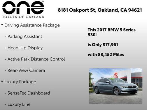 Blue 2017 BMW 530 530i