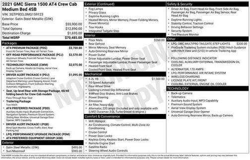 2021 GMC Sierra 1500 AT4