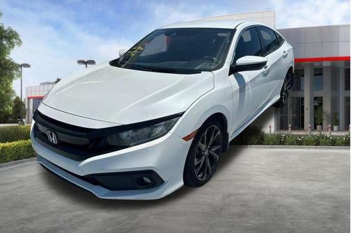 Platinum White Pearl 2019 Honda Civic Sport