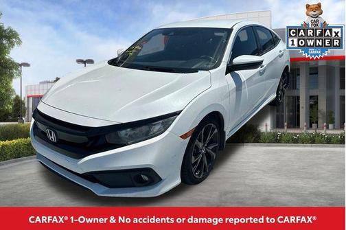 Platinum White Pearl 2019 Honda Civic Sport