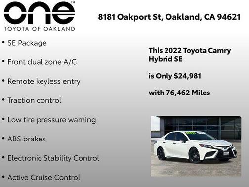 2022 Toyota Camry Nightshade Edition Hybrid
