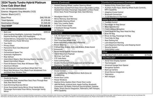 Magnetic Gray Metallic 2024 Toyota Tundra Hybrid Platinum