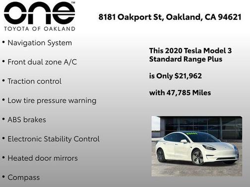 2020 Tesla Model 3 Standard Range Plus