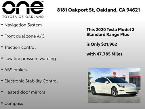 2020 Tesla Model 3 Standard Range Plus