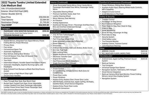 Wind Chill Pearl 2022 Toyota Tundra Limited
