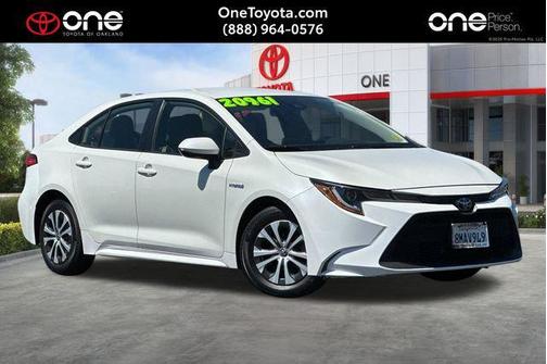 White 2020 Toyota Corolla Hybrid LE