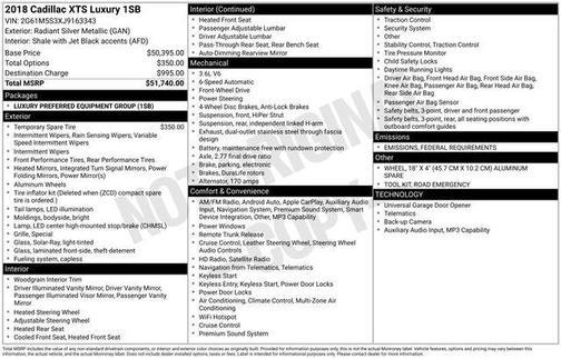 2018 Cadillac XTS Luxury