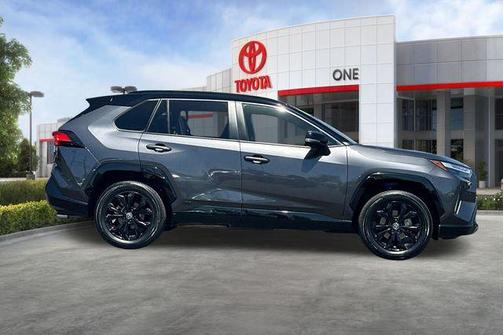 Magnetic Gray Metallic/Midnight Black Metallic 2023 Toyota RAV4 Hybrid SE