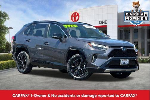 Magnetic Gray Metallic/Midnight Black Metallic 2023 Toyota RAV4 Hybrid SE