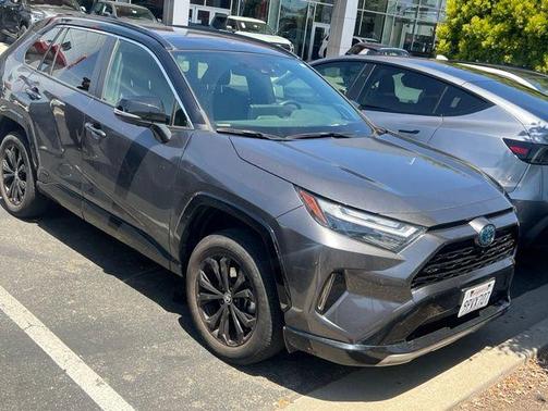 Magnetic Gray Metallic/Midnight Black Metallic 2023 Toyota RAV4 Hybrid SE