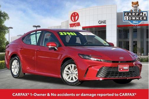 Supersonic Red 2025 Toyota Camry LE