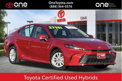Supersonic Red 2025 Toyota Camry LE