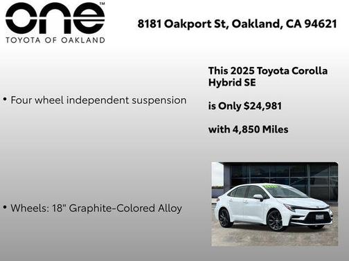 2025 Toyota Corolla Hybrid SE