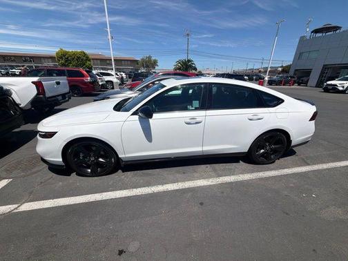 White 2025 Honda Accord Hybrid Sport-L