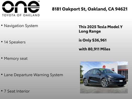Solid Black 2025 Tesla Model Y Long Range Dual Motor All-Wheel Drive