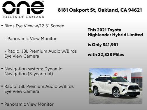 Blizzard Pearl 2021 Toyota Highlander Hybrid Limited