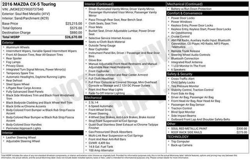2016 Mazda CX-5 Touring