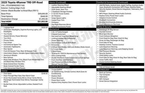 Cutting Edge 2025 Toyota 4Runner TRD Off Road