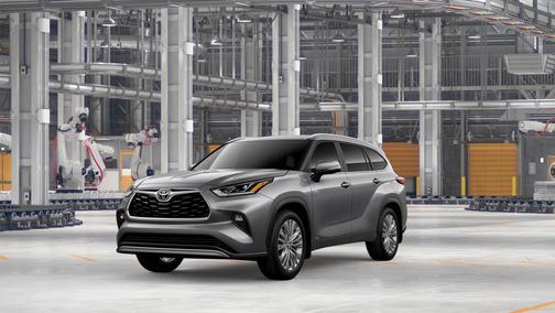 Blue 2026 Toyota Highlander Hybrid Platinum