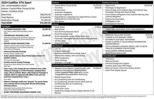 2024 Cadillac XT6 Sport AWD