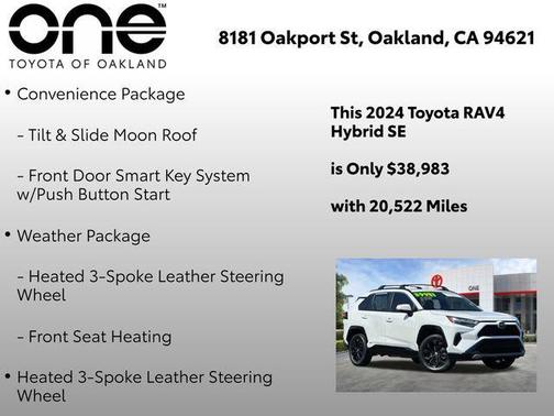 Wind Chill Pearl 2024 Toyota RAV4 Hybrid SE