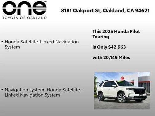 Platinum White Pearl 2025 Honda Pilot Touring 8-Passenger