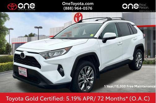 Super White 2019 Toyota RAV4 XLE Premium