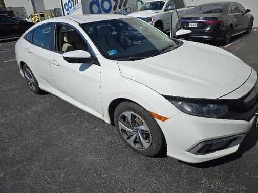 White 2019 Honda Civic LX