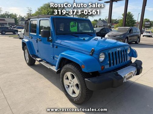 Blue 2012 Jeep Wrangler Unlimited Sahara SUV