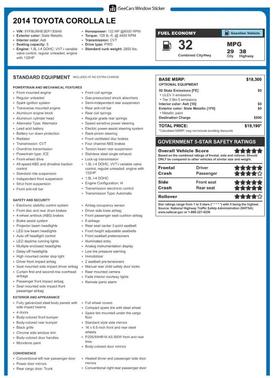 2014 Toyota Corolla LE