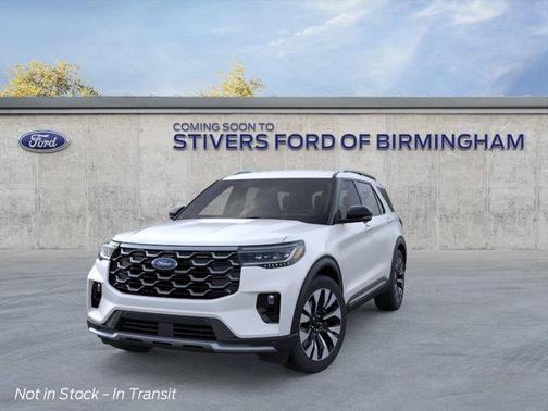 Star White Metallic Tri-Coat 2026 Ford Explorer Platinum