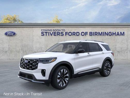 Star White Metallic Tri-Coat 2026 Ford Explorer Platinum