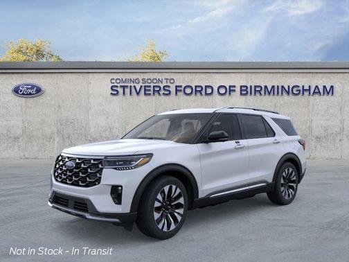 Space White Metallic 2026 Ford Explorer Platinum