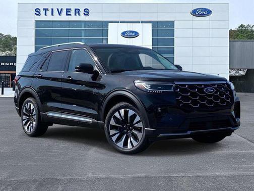 Agate Black Metallic 2026 Ford Explorer Platinum