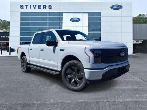 Space White Metallic 2025 Ford F-150 Lightning Flash