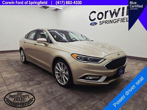 White Gold Metallic 2018 Ford Fusion Platinum