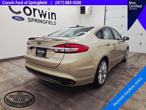 White Gold Metallic 2018 Ford Fusion Platinum