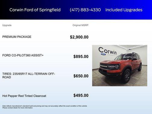 Hot Pepper Red Tinted Clearcoat 2023 Ford Bronco Sport Badlands