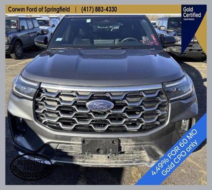 Gray Metallic 2025 Ford Explorer Platinum