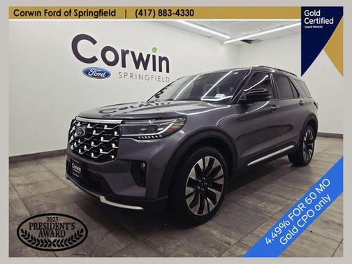 Gray Metallic 2025 Ford Explorer Platinum