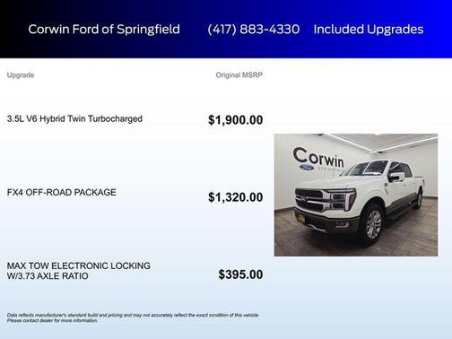 Star White Metallic Tri-Coat 2025 Ford F-150 King Ranch