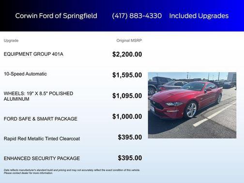 Rapid Red Metallic Tinted Clearcoat 2020 Ford Mustang GT Premium