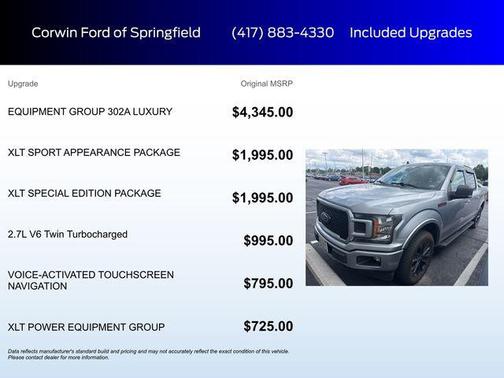 Silver Metallic 2020 Ford F-150 XLT